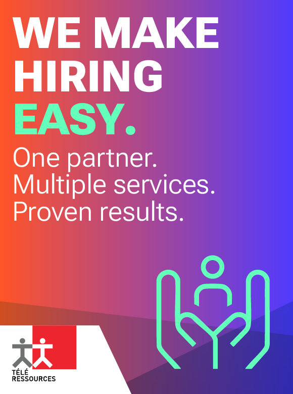 We Make Hiring Easy. One partner. Multiple services. Proven results. (hands holding a person icon)